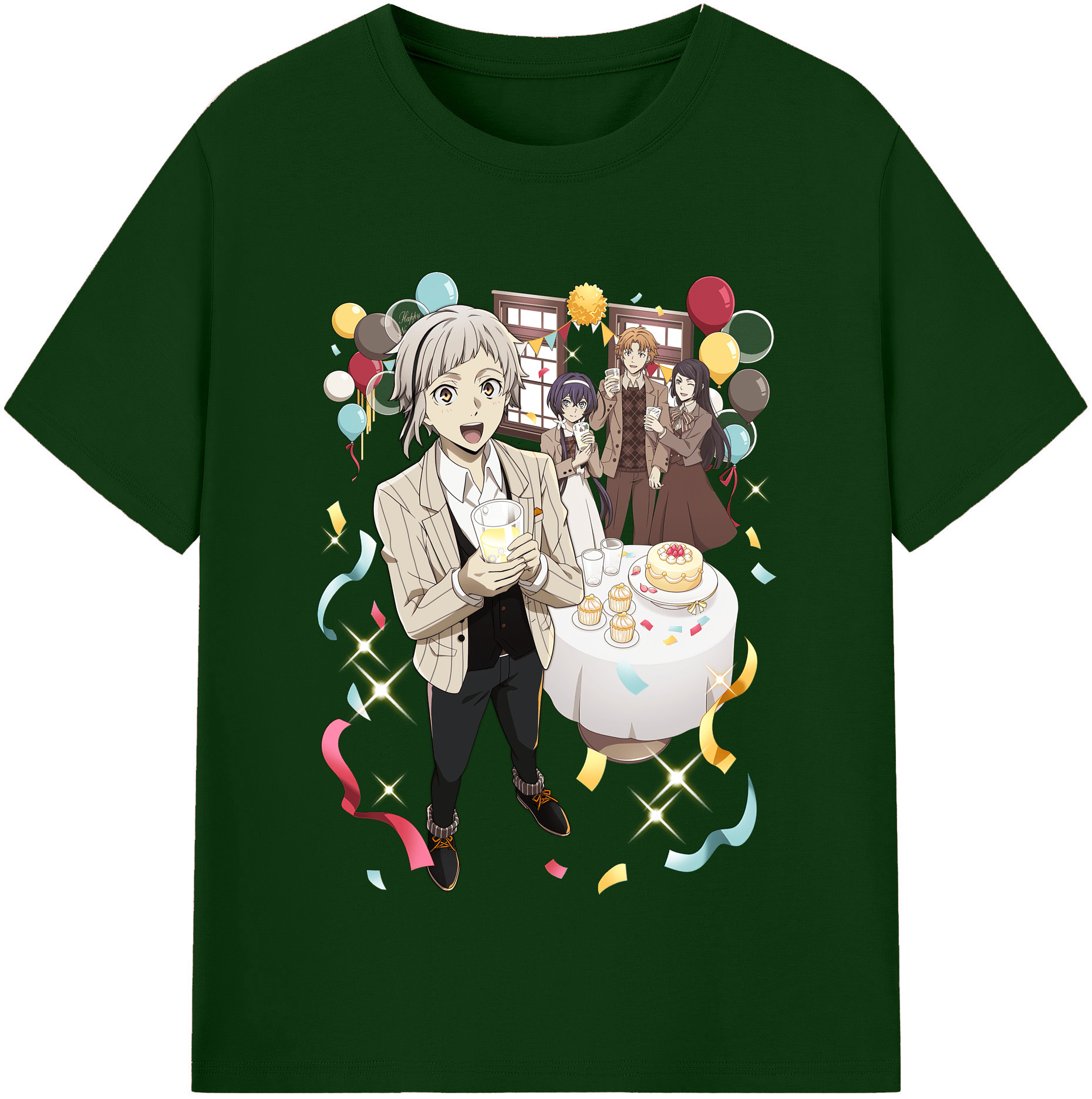 （画像用） 文豪ストレイドッグス Bungo Stray Dogs 綿100％半袖Tシャツ（フロントプリント）